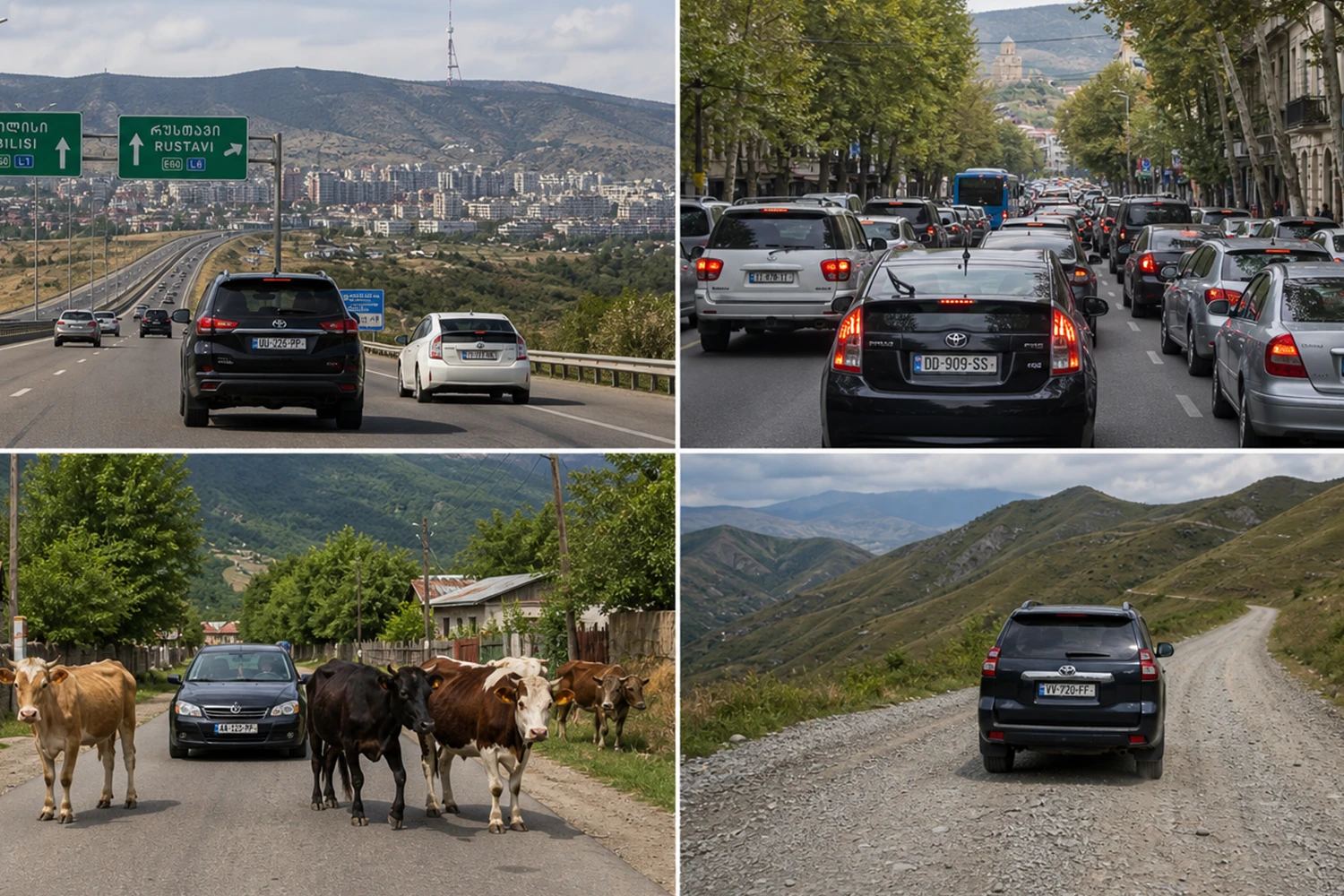 Different types of Georgian roads