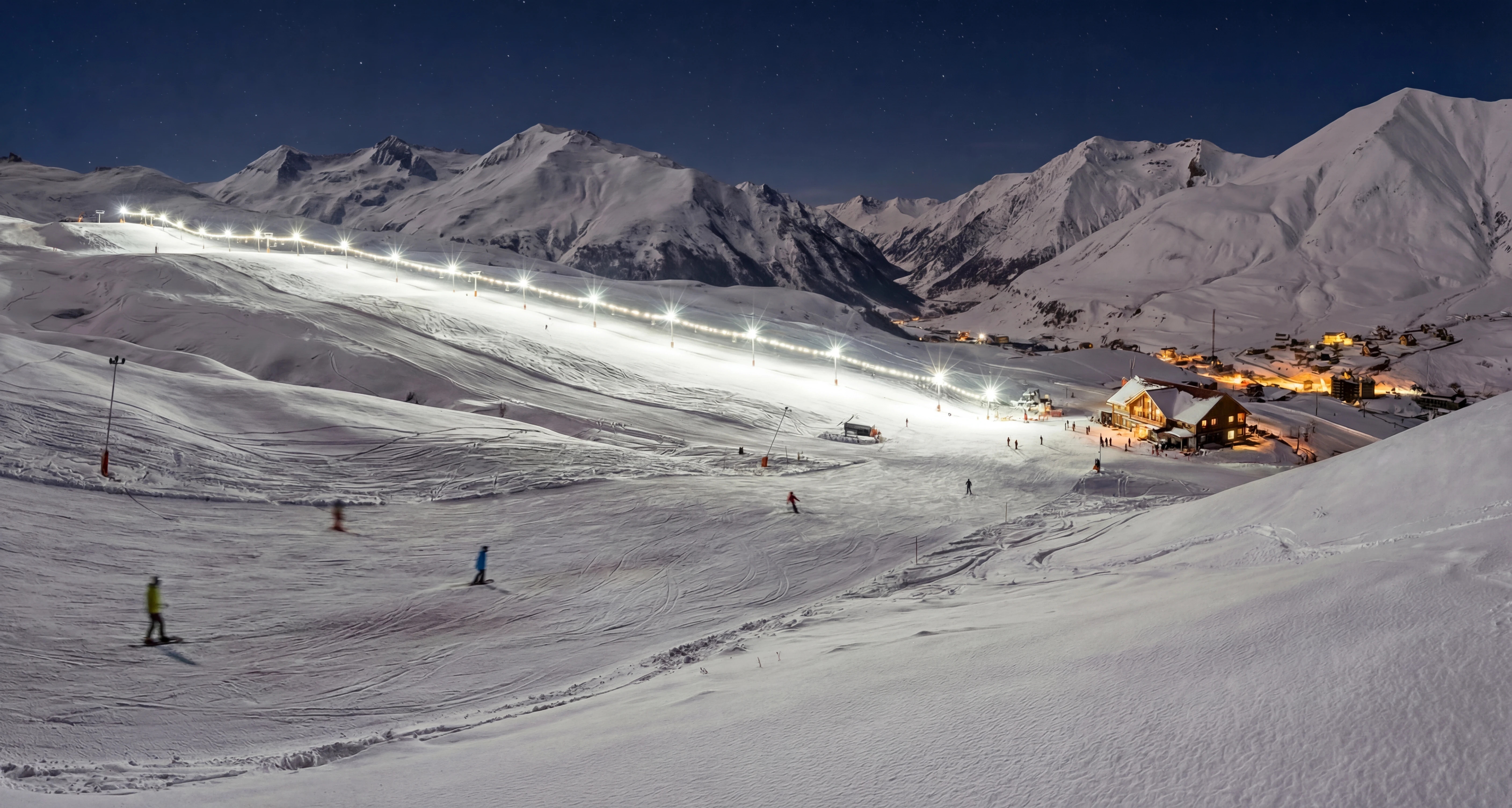 Gudauri Night Skiing Slope