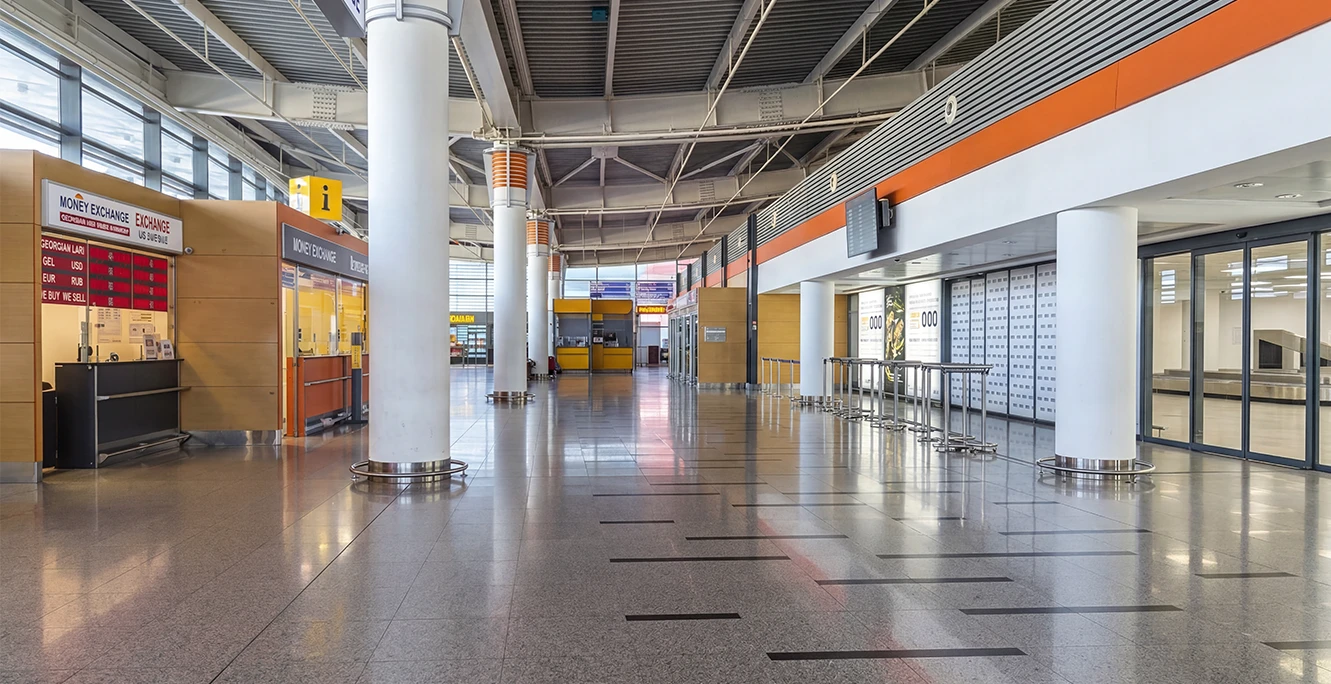 Arrivals zone in Tbilisi airport